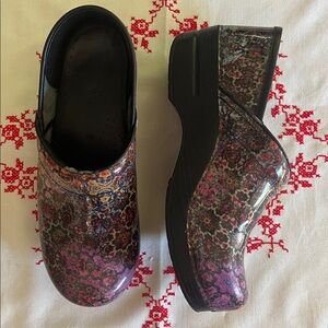 Dansko Multicolor Floral Clogs